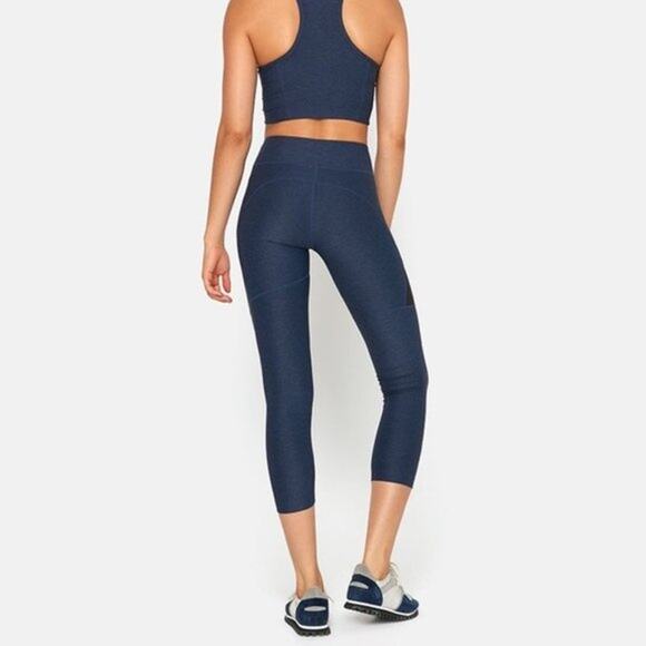 Outdoor Voices TechSweat 3/4 Two Tone Leggings Baltic Night Small - Picture 2 of 12